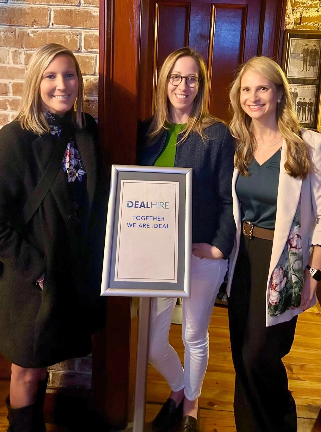 Entrance to iDEAL Dinner - Renee, Reb, Heather